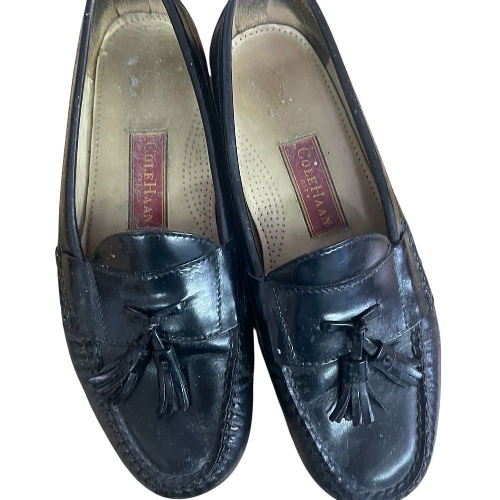 Cole Haan Black Tassel Loafers for Men size 10.5 great condition see pics